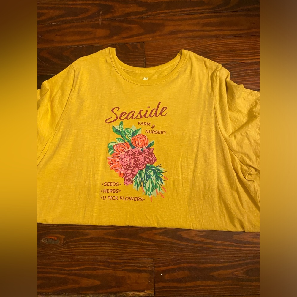 Golden Yellow Graphic T Shirt